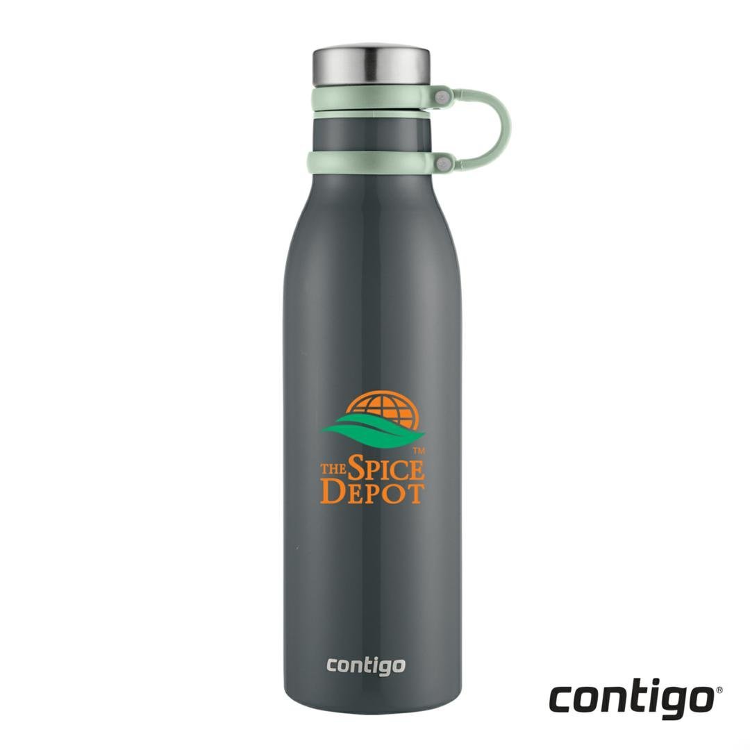 Contigo 20oz Thermalock Glacier Stainless Steel Water Bottle, Matte Black 